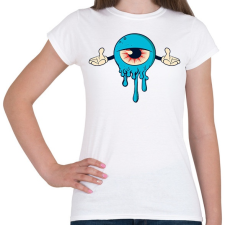 PRINTFASHION Blue Monster - Női póló - Fehér női póló