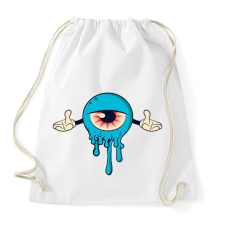 PRINTFASHION Blue Monster - Sportzsák, Tornazsák - Fehér tornazsák