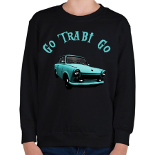 PRINTFASHION blue trabant - Gyerek pulóver - Fekete gyerek pulóver, kardigán