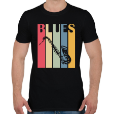 PRINTFASHION Blues music - Férfi póló - Fekete férfi póló