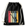 PRINTFASHION Blues music - Sportzsák, Tornazsák - Fekete