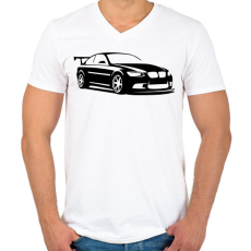 PRINTFASHION BMW 3 /01 - Férfi V-nyakú póló - Fehér