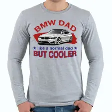 PRINTFASHION BMW Dad - Férfi hosszú ujjú póló - Sport szürke férfi póló