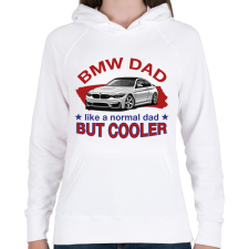 PRINTFASHION BMW Dad - Női kapucnis pulóver - Fehér női pulóver, kardigán