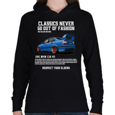 PRINTFASHION Bmw E36 M3 - Női kapucnis pulóver - Fekete