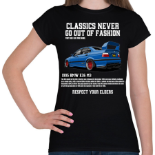 PRINTFASHION Bmw E36 M3 - Női póló - Fekete női póló