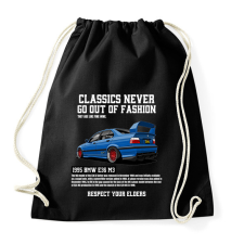 PRINTFASHION Bmw E36 M3 - Sportzsák, Tornazsák - Fekete tornazsák