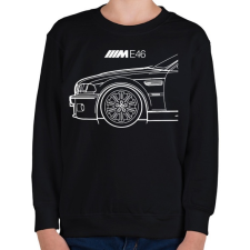 PRINTFASHION BMW E46 M power - Gyerek pulóver - Fekete gyerek pulóver, kardigán
