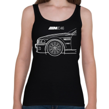 PRINTFASHION BMW E46 M power - Női atléta - Fekete női trikó