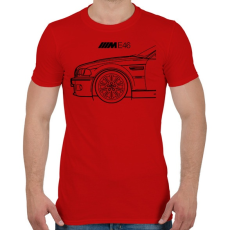 PRINTFASHION BMW E46 Mpower - Férfi póló - Piros