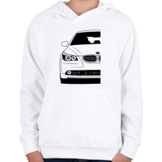 PRINTFASHION BMW E60 - Gyerek kapucnis pulóver - Fehér