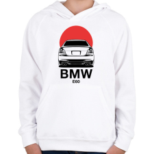 PRINTFASHION BMW E60 - Gyerek kapucnis pulóver - Fehér gyerek pulóver, kardigán