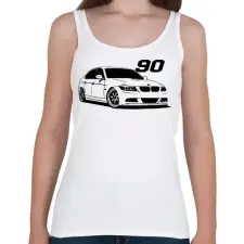 PRINTFASHION Bmw E90 - Női atléta - Fehér női trikó