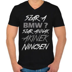 PRINTFASHION BMW - Férfi V-nyakú póló - Fekete