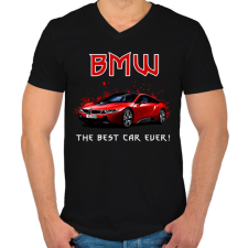 PRINTFASHION BMW - Férfi V-nyakú póló - Fekete férfi póló