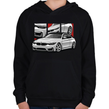 PRINTFASHION BMW illusztráció - Gyerek kapucnis pulóver - Fekete gyerek pulóver, kardigán