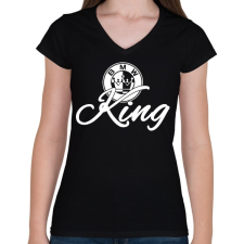 PRINTFASHION BMW KING - Női V-nyakú póló - Fekete női póló