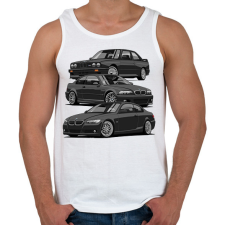 PRINTFASHION Bmw kupé evolúció - Férfi atléta - Fehér atléta, trikó