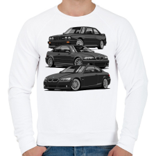 PRINTFASHION Bmw kupé evolúció - Férfi pulóver - Fehér férfi pulóver, kardigán