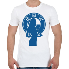 PRINTFASHION BMW LOGO GIRL - Férfi póló - Fehér férfi póló