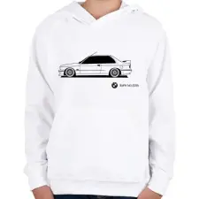 PRINTFASHION BMW M3 - Gyerek kapucnis pulóver - Fehér gyerek pulóver, kardigán