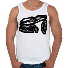 PRINTFASHION BMW M4 - Férfi atléta - Fehér atléta, trikó