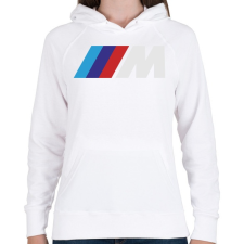 PRINTFASHION BMW M - Női kapucnis pulóver - Fehér női pulóver, kardigán