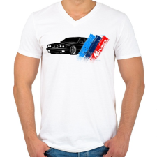 PRINTFASHION BMW M POWER - Férfi V-nyakú póló - Fehér férfi póló