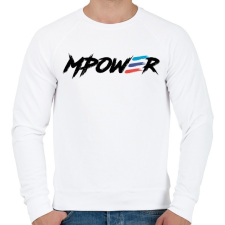 PRINTFASHION BMW MPOWER - Férfi pulóver - Fehér férfi pulóver, kardigán