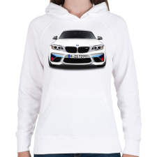PRINTFASHION Bmw - Női kapucnis pulóver - Fehér női pulóver, kardigán