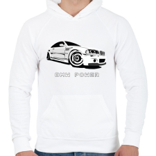 PRINTFASHION BMW power  - Férfi kapucnis pulóver - Fehér férfi pulóver, kardigán