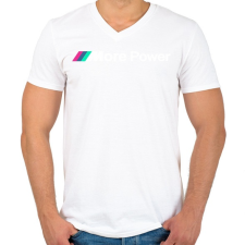 PRINTFASHION Bmw Power - Férfi V-nyakú póló - Fehér férfi póló