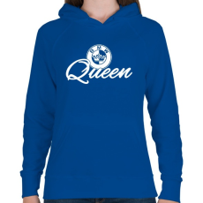 PRINTFASHION BMW QUEEN - Női kapucnis pulóver - Királykék