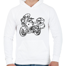 PRINTFASHION BMW R850RT - Férfi kapucnis pulóver - Fehér