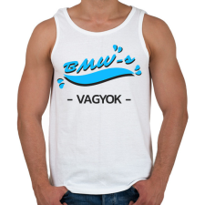 PRINTFASHION BMW-s vagyok autós póló - Férfi atléta - Fehér atléta, trikó