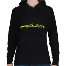 PRINTFASHION BMW Z3 Sárga - Női kapucnis pulóver - Fekete női pulóver, kardigán