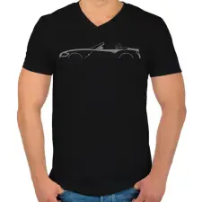 PRINTFASHION BMW Z4 Szürke - Férfi V-nyakú póló - Fekete férfi póló