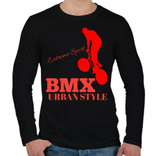 PRINTFASHION Bmx - Férfi hosszú ujjú póló - Fekete férfi póló