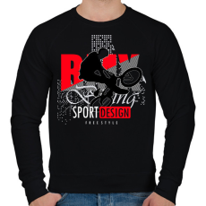PRINTFASHION Bmx - Férfi pulóver - Fekete