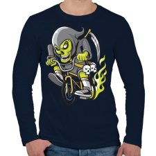 PRINTFASHION BMX kaszás - Férfi hosszú ujjú póló - Sötétkék férfi póló