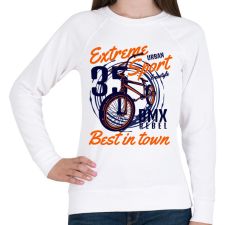 PRINTFASHION bmx - Női pulóver - Fehér női pulóver, kardigán