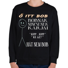 PRINTFASHION Bob - Gyerek pulóver - Fekete