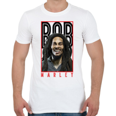 PRINTFASHION Bob Marley - Férfi póló - Fehér