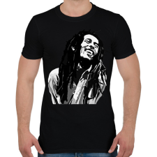 PRINTFASHION Bob Marley - Férfi póló - Fekete férfi póló
