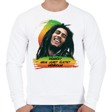 PRINTFASHION Bob Marley idézet - Férfi pulóver - Fehér férfi pulóver, kardigán