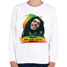 PRINTFASHION Bob Marley idézet - Gyerek pulóver - Fehér gyerek pulóver, kardigán