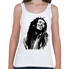 PRINTFASHION Bob Marley - Női atléta - Fehér női trikó