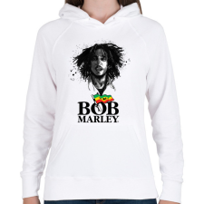 PRINTFASHION bob marley - Női kapucnis pulóver - Fehér női pulóver, kardigán