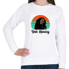 PRINTFASHION Bob Marley - Női pulóver - Fehér női pulóver, kardigán
