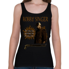 PRINTFASHION bobby singer - Női atléta - Fekete női trikó